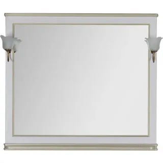 Зеркало Aquanet Валенса 182647 100 см белый краколет/золото